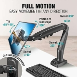 Suporte Ergonômico Articulado de Mesa com Pistão a Gás 17” a 35”