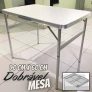Mesa Dobrável Alumínio 90×60 Cm Vira Maleta Palisad