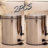 Kit com 2 Lixeiras Inox 5 Litros – Just Home Collection