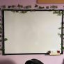 kit Quadro Branco Moldura MDF REVESTIDO