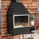 Churrasqueira à Carvão de Parede Metávila 650C – para 6 Espetos