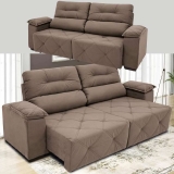 Sofá Retrátil Reclinável 4 Lugares Suede Moviment Grazzia Linoforte