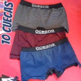 Kit 10 Cueca Boxer Microfibra Box Sortida Ocean