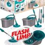 Mop FIT Giratório com 2 refis microfibra, balde com 8 litros, MOP5010, Flash Limp
