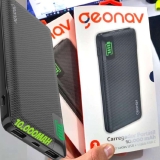 Carregador Portátil Universal 10.000mAh, 2 portas USB + 1 porta USB-C, Led Indicador de bateria, Preto, PB10KBK,Geonav