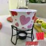 CONJUNTO P/FONDUE 7PCS-COR