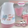 Bule de Café Termic Branco e Rosa 700ml