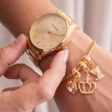 Relógio Feminino Analógico Mondaine + Pulseira