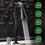 Torneira Gourmet Cozinha Mesa Bancada Pia Flexível Preta Abs