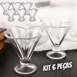 Jogo de Taças de Sobremesa de Vidro 175ml – 6 Peças