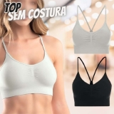 Kit 2 Top Microfibra Confortável Bojo Removível Sem Costura She By Mash