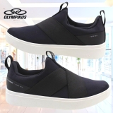 Tênis Casual Feminino Slip On Forever Preto Branco