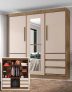 Guarda-roupa Casal com Espelho 3 Portas 6 Gavetas – Araplac Maiami