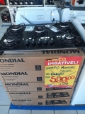 Cooktop 5 Bocas Mondial a Gás GLP Preto