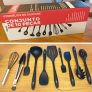 Conjunto Kit Utensílios De Cozinha Silicone Inox – Jogo de Utensilio 10 peças
