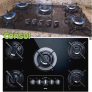 Cooktop 5 Bocas a Gás GLP Consul Vidro Temperado – Preto Acendimento Automático Facilite CD075AE