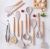 Kit C/12 Peças Utensílios De Cozinha Silicone Cor Bege