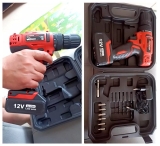 Parafusadeira e Furadeira Mondial Power Tools FPF-06M à Bateria, com Maleta e Acessórios, 12V – Bivolt