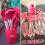 Conjunto 10 Utensilios De Cozinha Silicone C/Cabo Aço Inox