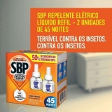 SBP Repelente Elétrico Líquido 45 Noites 50% 2ª Unidade 35Ml