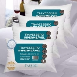 4 Travesseiros Antialérgico Impermeável 50×70 Super Macio