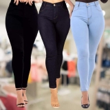 Kit 3 Calça Skinny Cintura Alta Premium Empina Bumbum Lycra