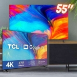 Smart TV 55” 4K LED TCL 55P635 VA Wi-Fi Bluetooth HDR Google Assistente 3 HDMI 1 USB