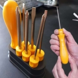 Fenda com Pontas Intercambiáveis, Conjunto de 6 Peças, Amarelo
