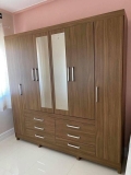 Guarda-roupa Casal com Espelho 6 Portas – 6 Gavetas Demóbile Paris II