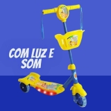 Patinete com Cesta Floresta Divertida Luz e Som