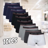 Kit 10 Cuecas Box Boxer Lisa Algodão Cotton
