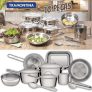 Jogo De Panelas Tramontina Inox 10 Peças Allegra