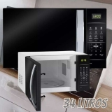 Micro-ondas 34l Britânia Bmo34pb Porta Espelhada 1400w