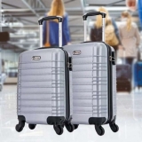 Kit 2 malas de viagem de bordo PP e P Detroit Swiss Move Prata