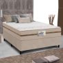 Cama Box Casal Colchão Molas Flora Bege 138x188x60cm