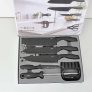 Conjunto de Facas 8 acessórios para Churrasco Cozinha de Aço Inox LUMAI