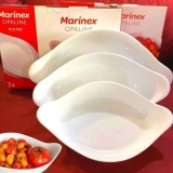 Marinex Opaline kit 3 assadeira vidro oval