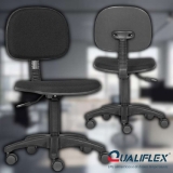 Cadeira de Escritório com rodinhas Tecido – QualiFlex