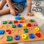 Alfabeto Didático Aprenda Brincando Madeira DM Toys