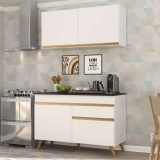 Cozinha Compacta 2 Pç C/armário E Balcão Mp3687 Veneza Gw Multimóveis