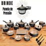 Conjunto Panelas 17 Pc Antiaderente Brinde Panela Pressão