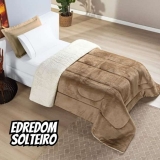 Coberdrom Solteiro 2,40m X 1,50m Manta Microfibra E Sherpa Com Toque De Lã de Carneiro