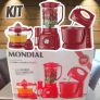 Conjunto Mondial Liquidificador Espremedor Batedeira Kt-105r 110V