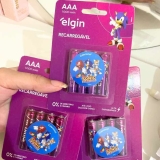 Pilha Recarregável Aaa 1000mah Elgin Com 4 Unidades Palito