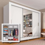 Guarda Roupa Casal C/espelho 3 Pts 1 Gav