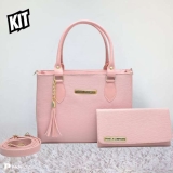 Bolsa Feminina Com Carteira Em Couro Ecologico