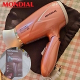 Secador De Cabelo Mondial Dobrável Travel Gold Rose Bivolt