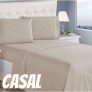 Jogo de Cama Casal Queen King Lençol Fronhas 400 Fios 4 Peças Ponto Palito