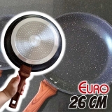rigideira 26 cm ColorStone de alumínio com antiaderente Wooden, ALU8358-WD, Euro Home