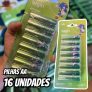 Pilha Alcalina AA com 16 unidades Elgin Comum